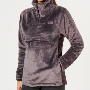 The North Face Women Osito 1/4 Zip Fleece Jacket Sweater Purple XL